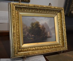 A fine Lake George painting, circa 1880, unsigned, nicely framed
