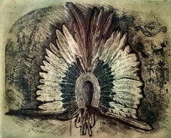 Parrata. Chalcography. Penacho, ca 1975. Original signed. Numbered