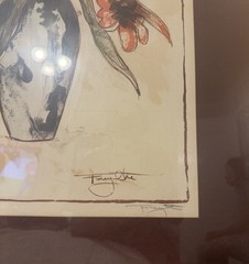 Vintage floral still life mid centure water color painting of flowers.