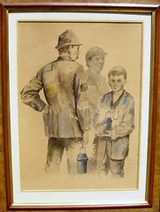 Vilém Wünsche 1900-1984 / Tschechischer Maler / 3.Bergleute / Sammlung Schmacke