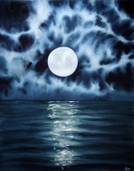 Originale Quadro acquerello dipinto a mano watercolor painting 2023, 40×50cm