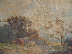 Rare HAROLD BERGEN, German Impressionist Teacher Germany Arts and Crafts OLD OIL