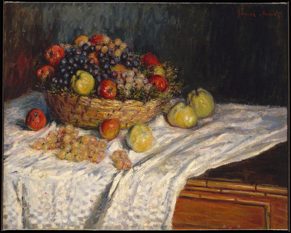 Hand-painted Oil Painting Claude Monet – Apples and grapes