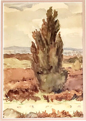(2) VINTAGE WATER COLOR ART PAINTING SOUTHERN CALIFORNIA DESERT LANDSCAPE