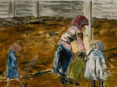 Diana Kurz. Monotype. The Last Journey From The Remembrance (Holocaust) series