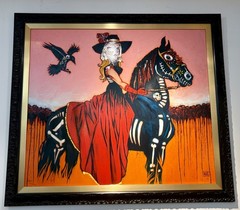 Todd White Seize the Day Signed Hand Embellished Canvas LE 50 34×30 COA