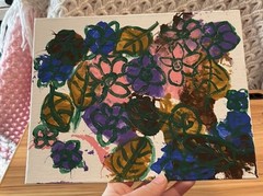 Paw Art, Leaves and Flowers