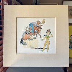 Vintage 1950’s Western American West Cowboy/Cowgirl Painting Listed Don Perceval
