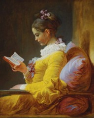 A young girl reading Oil painting HD Giclee printed on canvas L2876