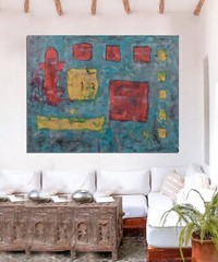 Mark Little original￼ canvas￼￼￼ Painting 81” X 62” XL (6ft. 9in)Abstract modern