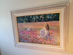 NO SHIPPING*Stunning 3×4 feet impressionistic oil on canvas painting SIGNATURE ?