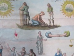 18th Century Allegorical Italian Watercolour – Death, Peace & Re-birth?