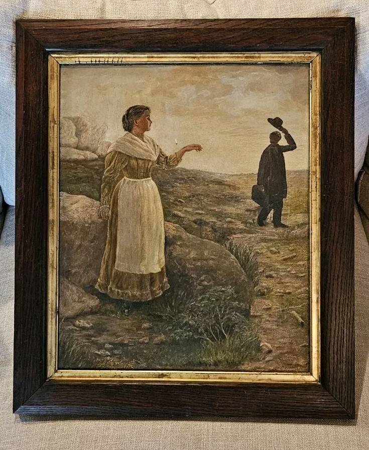 Very Rare Signed Original De Grasse 1904 Painting, 1900’s Art, Original Picture