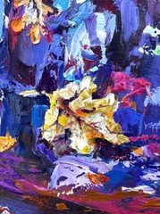 Abstract Nature Autumn Forest Fall Leaves Oil Painting on Canvas Size 10×8 inch