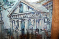 FRAMED ORIGINAL OIL ON CANVAS EL TEMPLETE OLD HAVANA, CUBA ARTIST: HECTO VIDAL