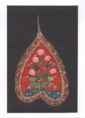 Nature Peepal Leaf Painting Handmade Indian Miniature Floral Wall Decor Artwork