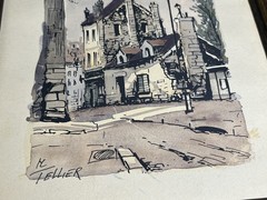 Vintage Michael Maurice Tellier Water Color Painting Lot Of 3 In Frames “Paris”