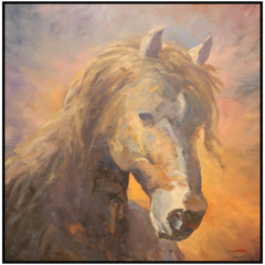 Jeff Love Art Large 36X36″ Original Oil Painting Horse Portrait New Work w/COA