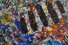 Jackson Pollock Style Giant Canvas Painting 84”X62” (7 Foot) Abstract Modern XL