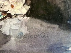 Original ANNIE MACKIE (1864-1934) Flowers WATERCOLOR Antique SCOTLAND SIGNED Art