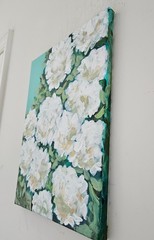 WHITE HYDRANGEAS 11 × 14 Original Painting