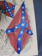 Antique 1890’s Civil War „Lost Cause“ Watercolor Original Painting