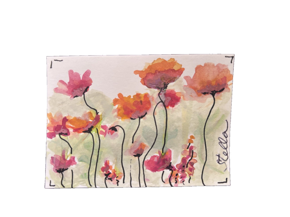 ACEO original art cards 2.5″ x 3.5″ New ‚Poppies in Bloom‘ Colorado June 2026