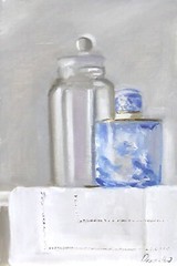 vintage bottles Oil Painting COLLECTIBLE ART impressionism 8X12