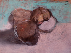 Original Art Abstract Still Life Pastel Painting American Artist Darryl Steele