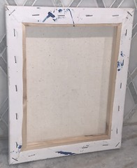 OOC Sailboats Collage Canvas Modern 8”X10” Blue White Green Brown Yellow Stormy