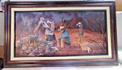 Original Oil Painting on Canvas ALONG THE TRAIL Ethelyn Colman 2002, 29.5 x 17.5