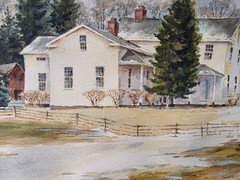 Hudson Ohio Listed Hilary H. Sheeter 1930-2018 Original Watercolor Mansion House