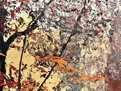 Large Morris Katz Original Oil Painting Palette Knife Landscape Framed 44×32