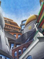 Original Art By Paul Turnbaugh (“Religions Of The World”) Gouache & Prismacolor.