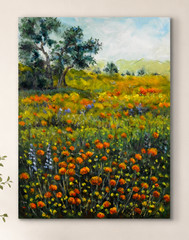 MICHELLE J | Original „Summer Meadow“ Landscape Oil Painting | Signed OOAK