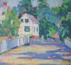 Vintage Original Oil on Board Painting by Prescott M Jones Rockport MA C8037