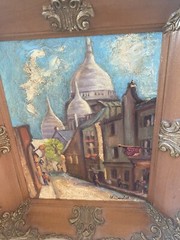 Vtg Willie Berry Original Oil Painting Signed Church Ornate Antique Frame 1968