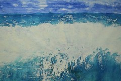 Mark Little Seascape Ocean Professional Painting 84”X62” (7 Foot) Abstract XL