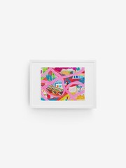 Painting on Wood Color Bright Illustrative Original One of A Kind Pop Art 5×7