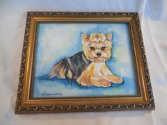 Elena Stetskovitch original watercolor painting Yorkshire terrier Yorkie 2007*