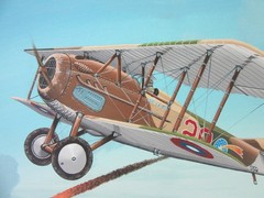Raymond Waddey Painting WW1 SPAD XIII Smith IV, Arthur Raymond Brooks, 18″x24″