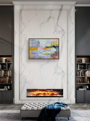 GERARD 24X36 IN FRAMED-Abstract Expressionist Original Painting Ready to Hang