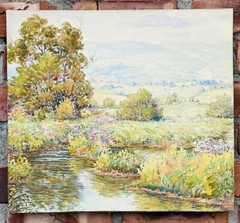 Washington DC. Artist Benson Bond Moore Pennsylvania Impressionist Landscape W/C