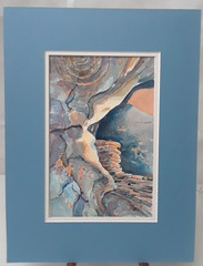 Watercolor on Paper Board Matted Original by Don Trout “ Scheme 6″