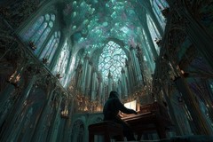 Leonid Afremov ECHOING CATHEDRAL Oil Painting 60″x40″ by Official Studio GICLEE