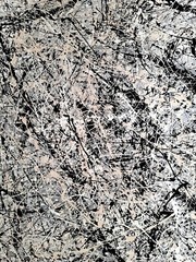 Original Abstract Action Painting jackson pollock style unstretched 36×41 Canvas