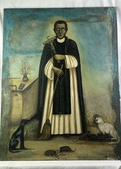 Mid 1800’ Portrait , Retablo, of Saint Martin de Porress