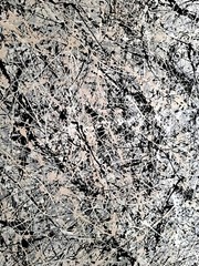 Original Abstract Action Painting jackson pollock style unstretched 36×41 Canvas