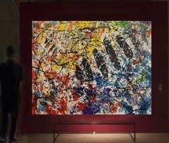Jackson Pollock Style Giant Canvas Painting 81”X62” (6 Foot 9 inch) Abstract XXL