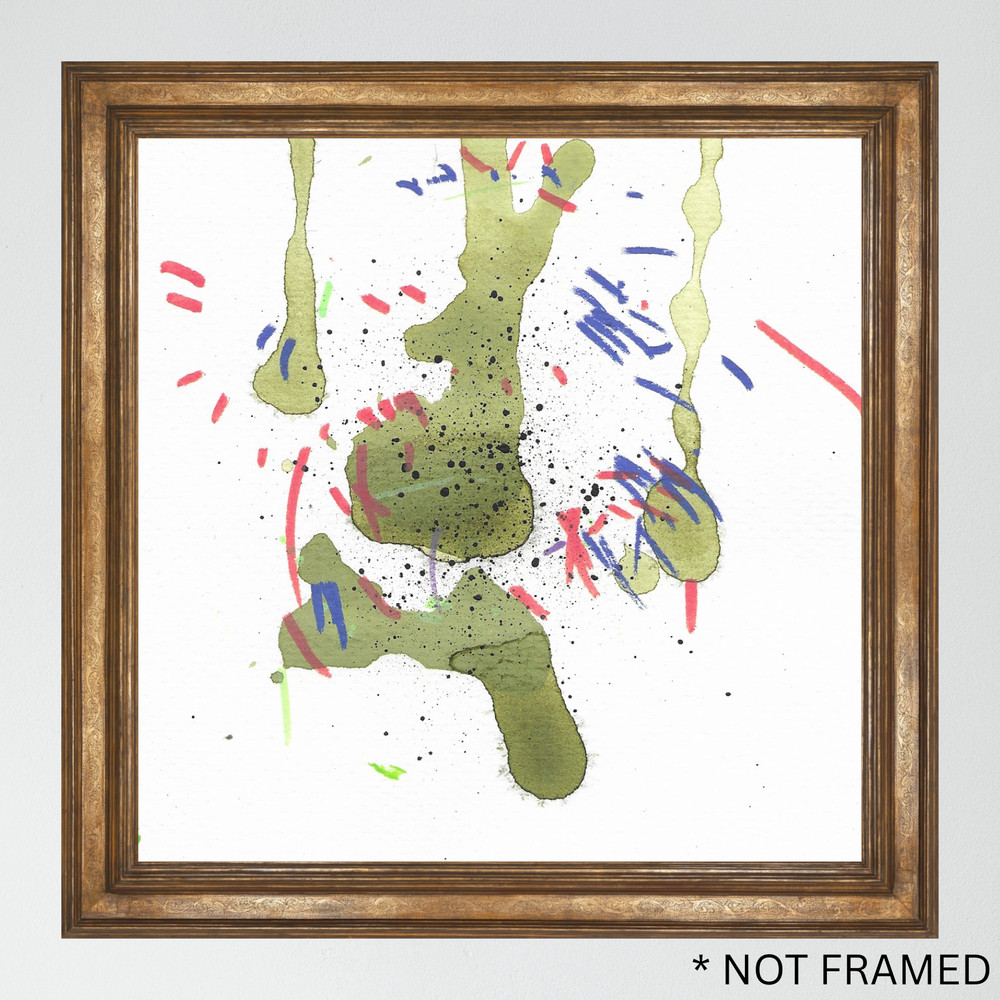 „Stain 45“ Teagan Reasor Original Abstract Painting Acrylic 6×6 SHLERM ARTS